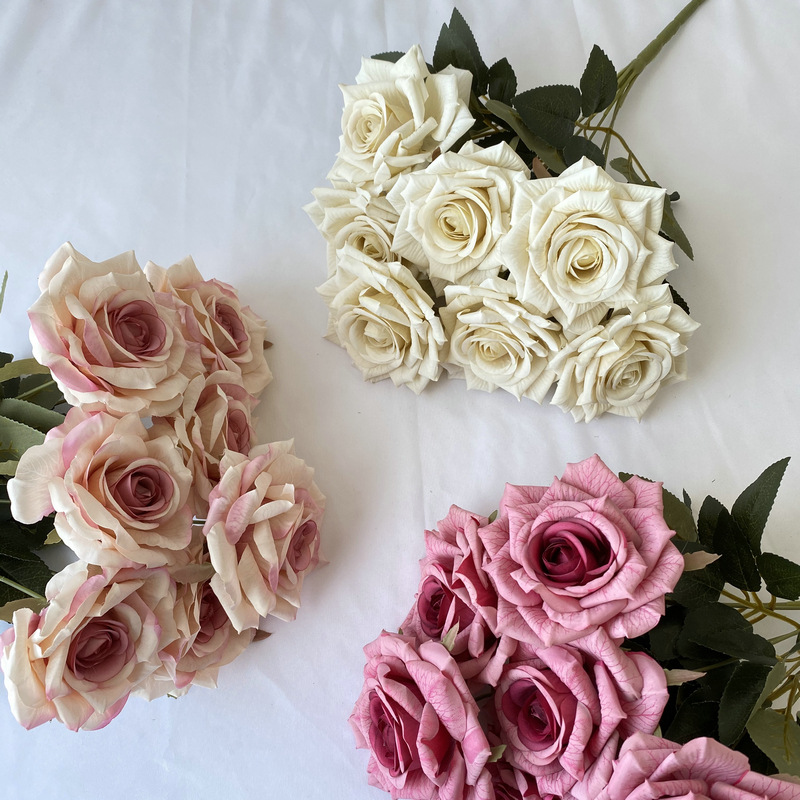 Sustainable Living Guide - 7 Hoofd Kunstmatige Diamant Roos Kunstbloemen