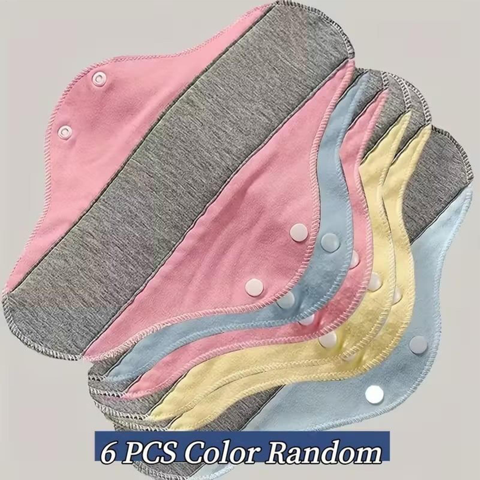 Cloth Pad Reusable - 6 stuks wasbare maandverbanden, herbruikbare maandverbanden,