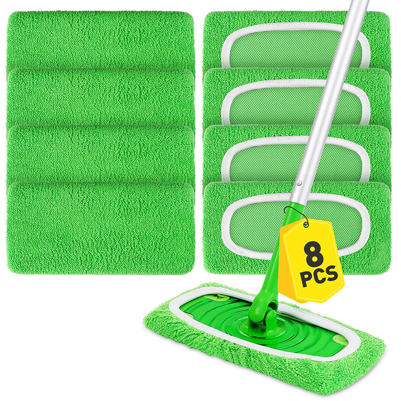 Cloth Pad Reusable - Elastische microvezel dweilvervangingspads, wasbaar, herbruikbaar, platte
