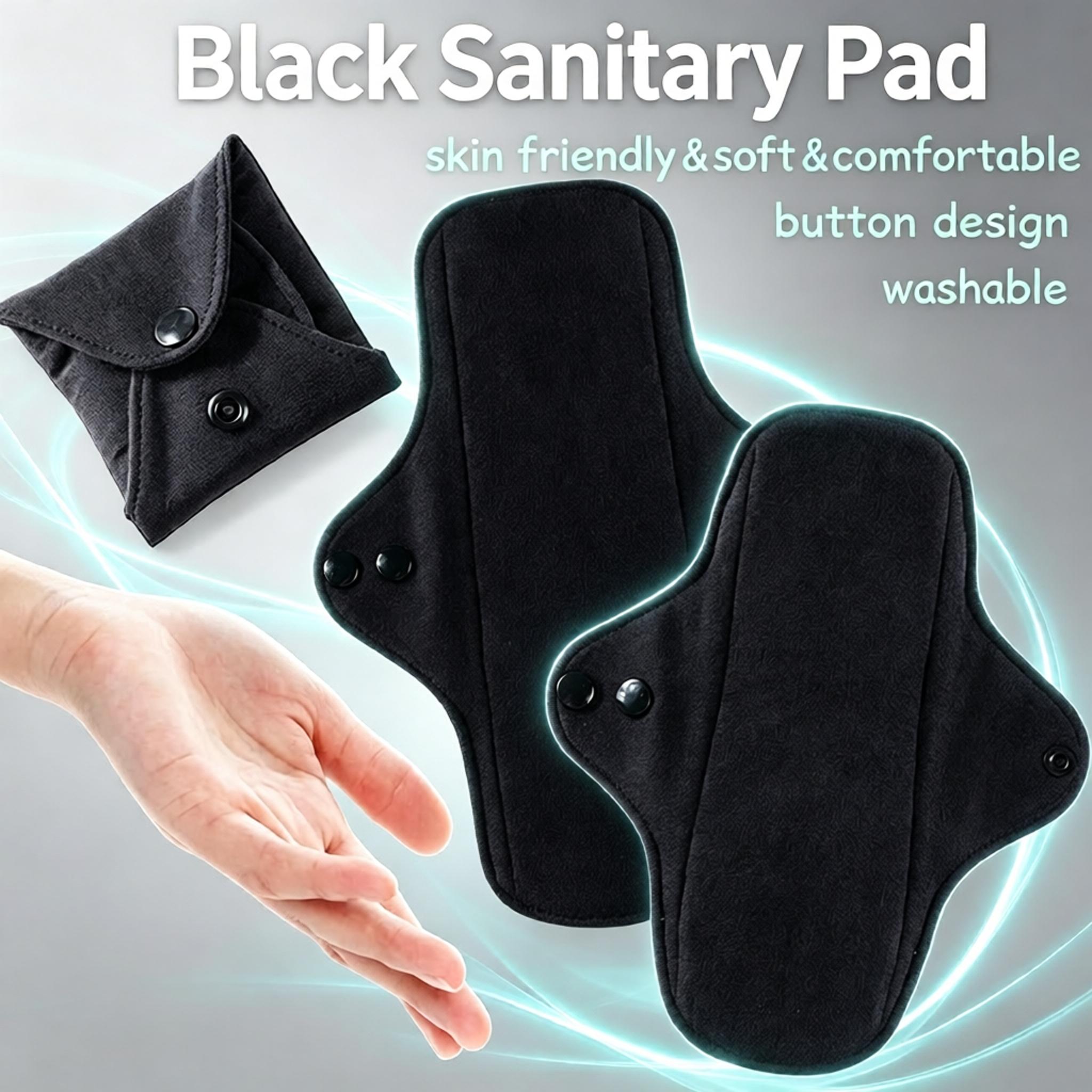Cloth Pad Reusable - 5 Stuks Set Herbruikbare Wasbare Zwart